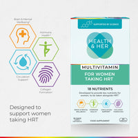 Health and Her Health & Her Multivitamin for Women Taking HRT, Gluten Free, 30 Day Supply