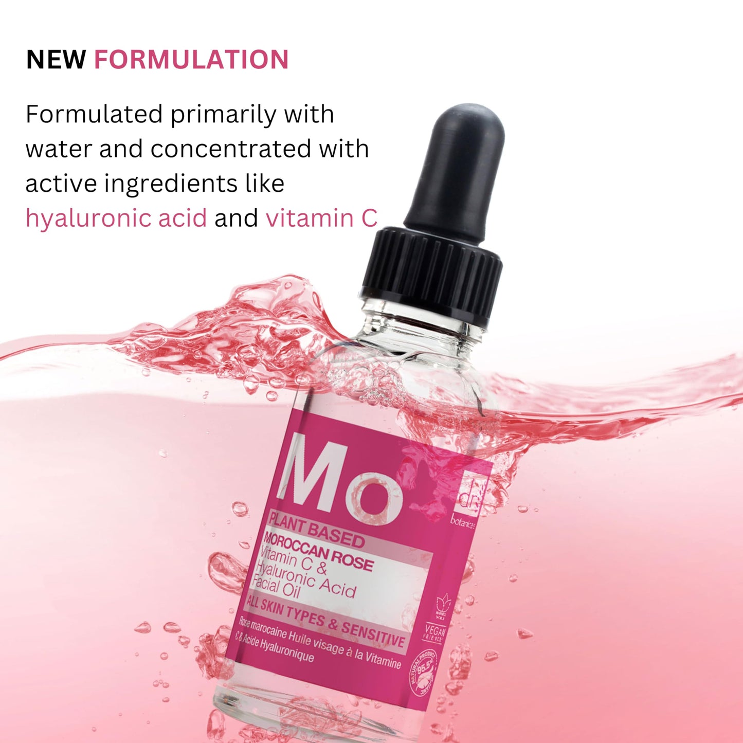 Dr Botanicals DR BOTANICALS Moroccan Rose Facial Oil with Vitamin C and Hyaluronic Acid - Skin Brightening, Anti-Aging, Anti-Wrinkle & Hydrating Treatment for All Skin Types (15ml)