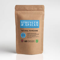 STRENGTH & SPICES100% Natural Vegan Food Supplements Strength & Spices Natural Thyroxine, Thyroid Supplement for Better Mood and Energy, Hormone Balance for Women and Men, Rich in Maca Root, Kelp, Ashwagandha and Brazil Nuts, 1000mg, 60 Capsules, Refill