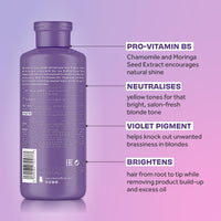 Lee Stafford Bleach Blondes Purple Toning Shampoo | A Weekly Toning Purple Shampoo for Blonde Hair Cleansing