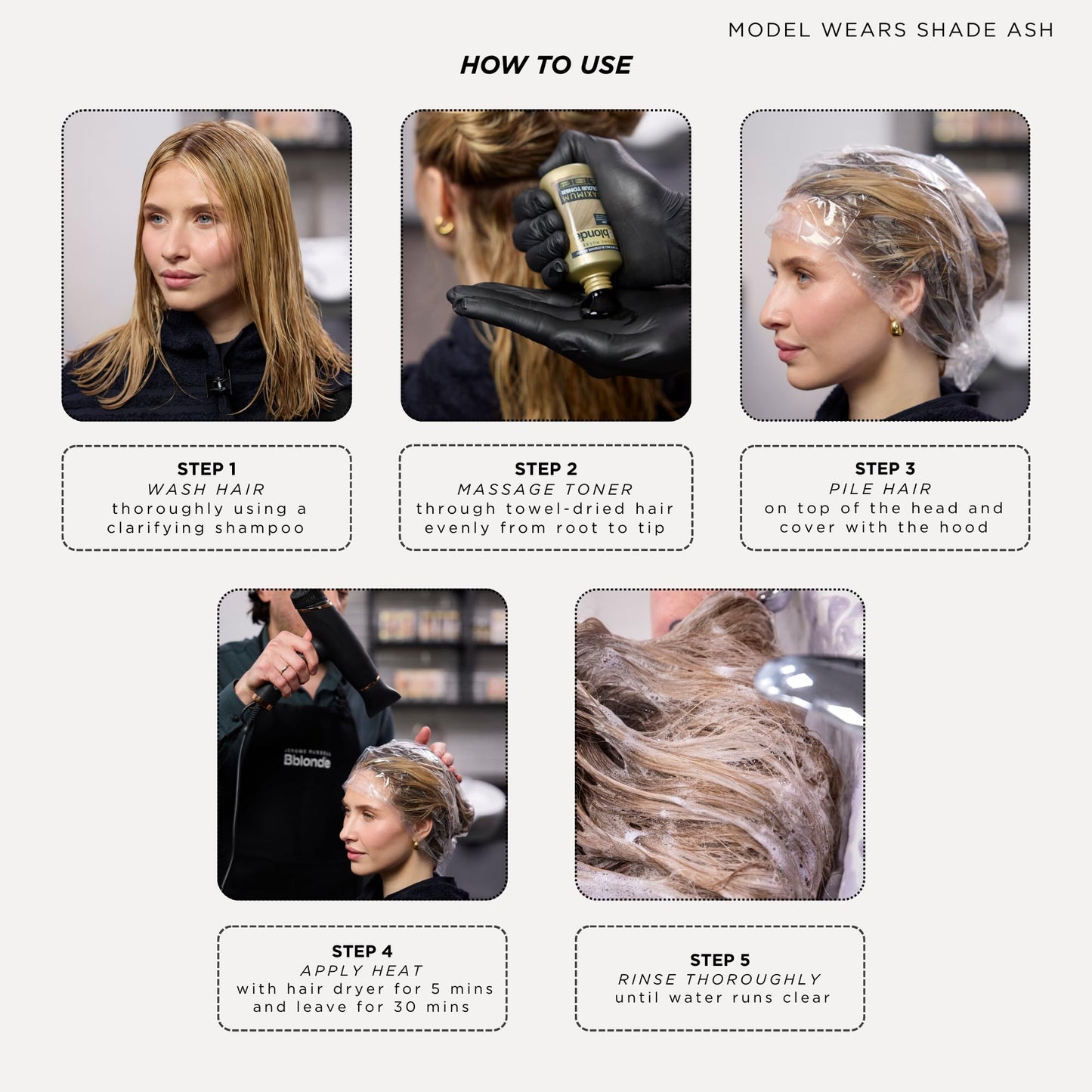 Jerome Russell Bblonde SILVER Non-Permanent Hair Toner | Neutralises Yellow & Brassy Tones | Salon-Quality Cool Blonde Results | Vegan | 75ml