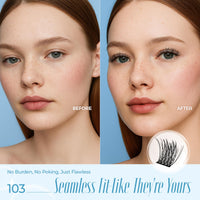 LASHVIEW Cluster Lashes,Lash Clusters Natural Look Cluster Lashes Extensions Super Thin Band & Soft Lashes Reusable 10-16mm MIX (03-N)