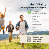 Healthspan Multivitamin for Vegetarians & Vegans (120 Tablets) | Winner Vegan Choice Awards | for Your Brain, Heart & Immunity | Supports Energy Levels & Overall Wellbeing | with Vitamin B12 | Vegan
