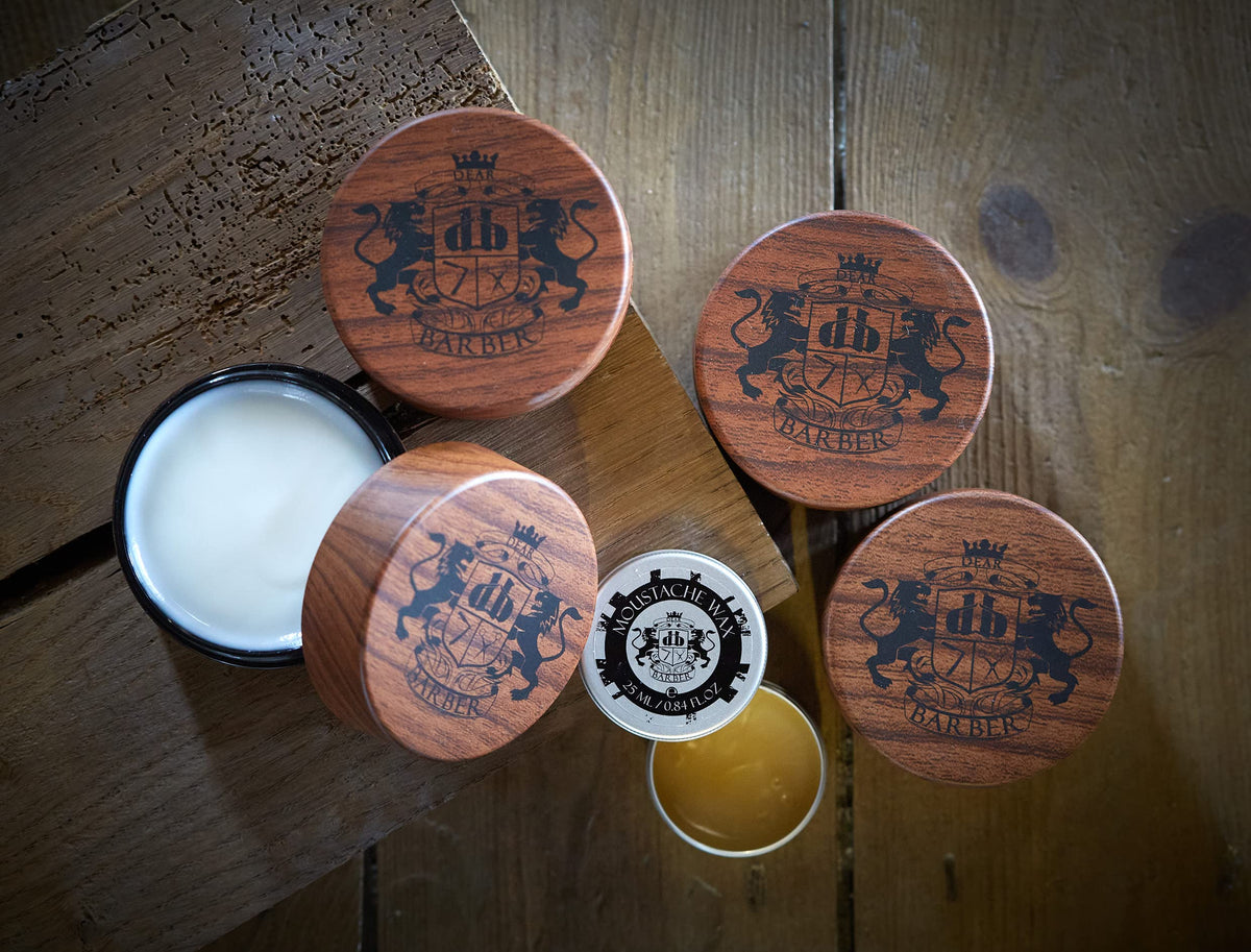 Dear Barber MENS HAIR STYLING POMADE - Strong Hold & High Shine Finish | Controls Curly & Frizzy Hair, Water Based & Easily Washable, 100ml