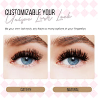 LASHVIEW Lash-Extension-Clusters 280pcs D Curl Lash Clusters Natural Look Cluster Lashes Extensions Super Thin Band & Soft Lashes Reusable 9-16mm MIX (100D)