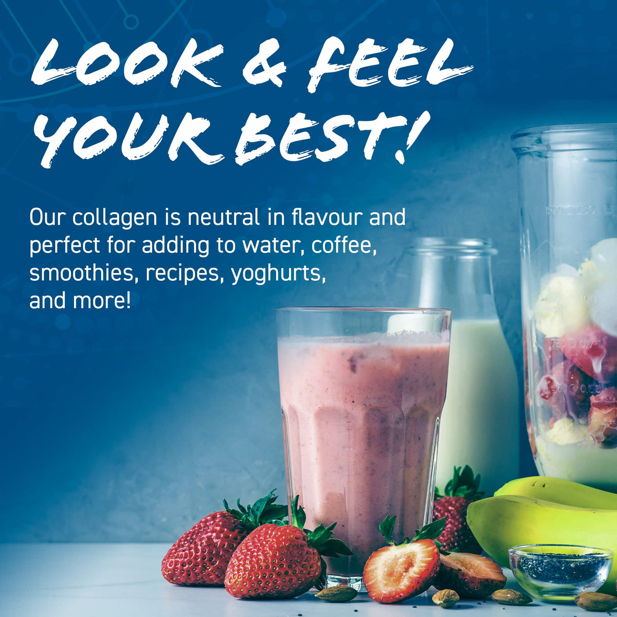 Applied Nutrition Marine Collagen Powder - Hydrolysed Collagen Protein, Healthy Skin, Hair, Nails (Strawberry & Lemonade) (300g - 25 Servings)