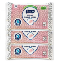 Aldi Toilet Tissue Wipes Biodegradable, Normal/Sensitive, Fresh and Clean with Micellar Water - Fine To Flush (3 Pack - 120 Wipes) (Sensitive)
