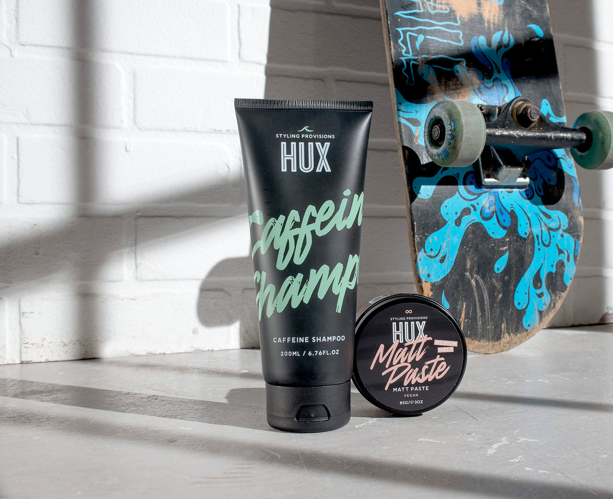 HUX Matt Paste, an all-round styling hair paste product, for accentuating curls and adding texture to any hairstyle. 85g
