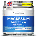 NaturallyMum Kids Magnesium Bedtime Lotion with Vitamin D (120ml (Pack of 1), Lavender & Chamomile)