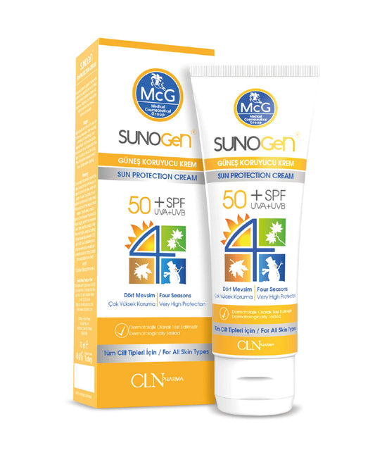 MCG Medical Cosmeceutical Group McG Sunogen Natural Sunscreen SPF 50 with Shea Butter Oil, Vitamin - Sun Cream for Face Women, UVA&UVB, Anti-Aging Ultra Protection Hydrating for All Skin Types
