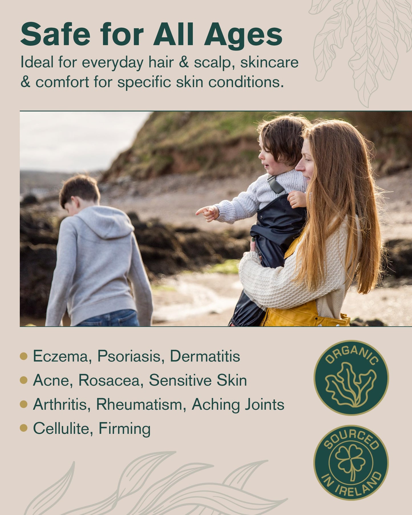 AALGO Seaweed Powder - Aalgo Skincare Organic Seaweed Sourced from Nutrient-Rich Atlantic Ocean - Gives Comfort from Skin Issues with Regular Use - Deeply Hydrates & Nourishes the Skin - 600 g
