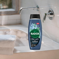 Radox Mineral Therapy Feel Energised 2-in-1 Shower Gel & Shampoo Men's Body Wash with marine minerals & eucalyptus for a cooling experience 450 ml