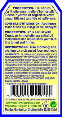 MARDYS GARDEN Immortelle Face Cream 50ml. Rejuvinating. Made from Precious Organic Flowers and Essentials Oils. Serum for Day. Hydrates & Revives