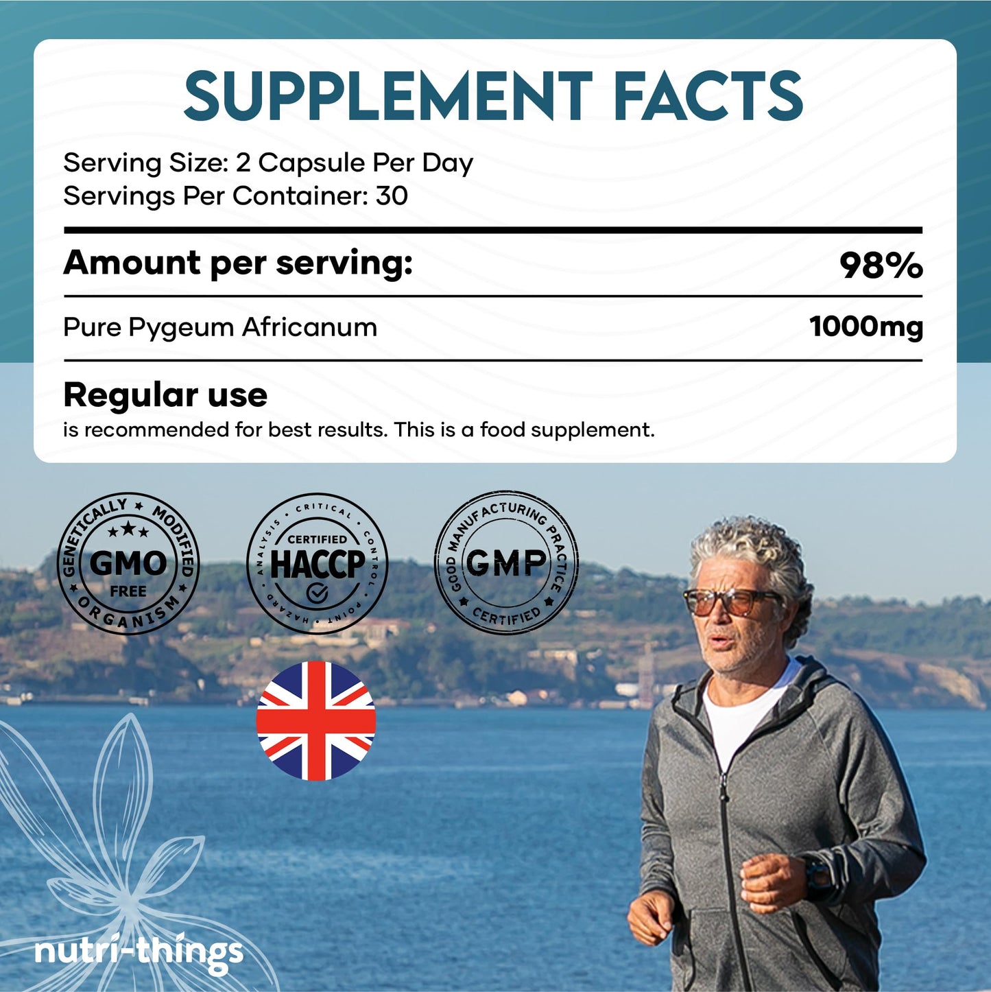 Pygeum Africanum Capsules - 60 Capsules - 5000mg 10:1 Extract - High-Strength Formula for Prostate Support and Hormonal Balance, Daily Dietary Supplement