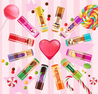 Beauty4Britain Kids Lip Balm Set Sweet Treats - 12 Different Dessert Flavours, Beeswax & Coconut Oil, Colourless, for Girls and Boys