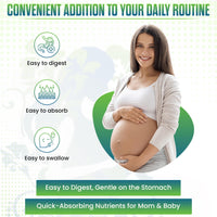 SigmaBiotics Pregnancy Multivitamin | 800 µg Folic Acid, Iron, Vitamins D3 and C, Omega-3, B Complex, Zinc and Probiotics, Prenatal Support for Mom’s Energy, Immunity, and Baby's Growth | 90 Tablets