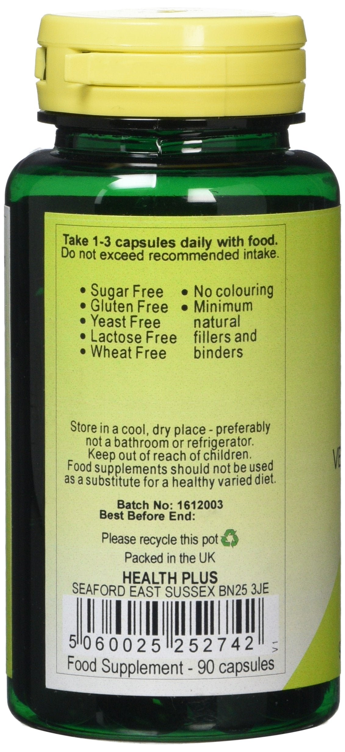 Health Plus Lecithin 550mg Memory Plant Supplement - 90 Gelatin Free Capsules