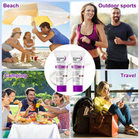 Muiefe 2Pcs Sunscreen SPF 100+, Sun Cream SPF 100 PA+++, Sunscreen Lotion For Body & Face, High Protection Against UVA & UVB, Water & Sweat Resistant, Non-Greasy, Long-Lasting Moisturizing Sun Care