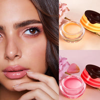 Leogony 3PCS Honey Pot Lip Balm Set, Moisturizing Strawberry Honeybalm Lip Balm, Repair Honey Bee Lips Balm Uk