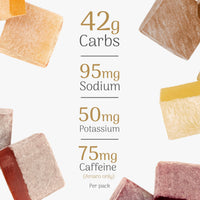 Veloforte Mixed Energy Chews For Running, Cycling, Triathlon | Powerful natural ingredients. Great taste, melt-in-mouth clean alternative to shots or gummies | Variety | Amaro, Citro & Fresco |9-pack