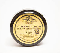 Goats Milk Moisturising Cream 15g by Elegance Natural Skin Care for dry sensitive skin Travel Size