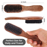 Generic Beard Brush, 100% Real Wild Boar Bristle Walnut Wood Beard & Mustache Comb Brush for Men’s Beard Grooming and Care, Gift for Men to Straighten and Promote Beard Growth