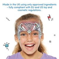 Snazaroo Small Princess Gift Box for Girls, 14 Colours, 4 Crayons, Sponges, Brushes and Stencils, Water Based, Easily Washable, Non-Toxic, Makeup & Parties