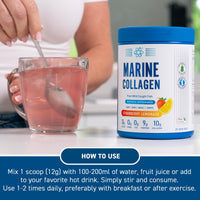 Applied Nutrition Marine Collagen Powder - Hydrolysed Collagen Protein, Healthy Skin, Hair, Nails (Cherry & Apple) (300g - 25 Servings)