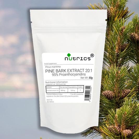 Nutrics® French Maritime Pine BARK Extract 50g Powder standardised 95% proanthocyanidins