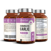 Odourless Garlic Capsules - High Strength 30,000mg - 180 Deodourised Garlic Oil Softgels – High in Allicin Garlic Supplement - 100% Natural Cold Pressed Garlic Tablets – Immune Support - Made in UK
