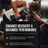 DY Nutrition HIT EAA Essential Amino Acids Complex with BCAAs, L-Lysine & Vitamin B6 | Muscle Repair & Recovery Supplement Intra Workout Powder, 27 Servings, 360g (Blood Orange)