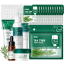 LAIKOU Tea Tree Skincare Set , Anti-Acne Face Care Kit with Cleanser, Toner, Serum, Spot Gel, Cream, Mud Mask & Pimple Patches, Oil Control & Soothing for Teenage Girls, Women & All Skin Types