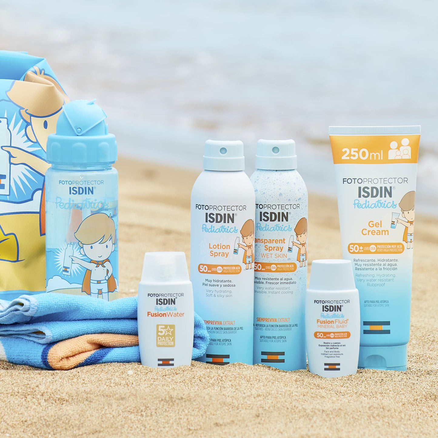 ISDIN Fotoprotector Fusion Fluid Mineral Baby SPF50 (50ml) | 100% mineral sunscreen specially formulated for children and babies' fragile skin