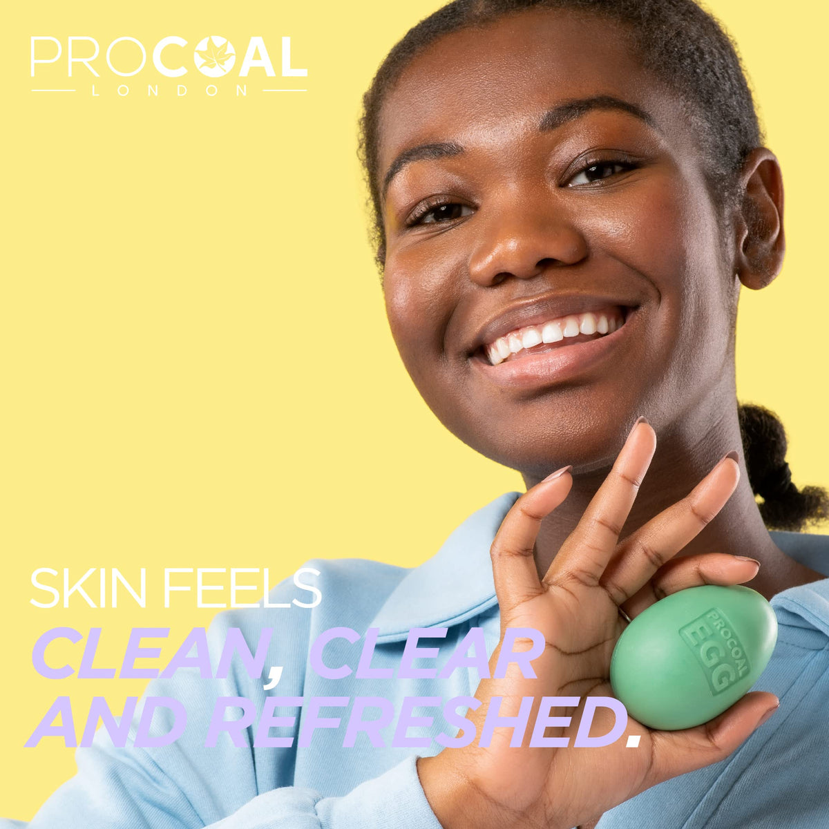 PROCOAL Salicylic Egg, Natural Salicylic Acid Soap 100g by Procoal - Salicylic Acid Face & Body Wash For Combination, Oily, Blemish Prone Complexion, Vegan Face Soap & Cruelty-free