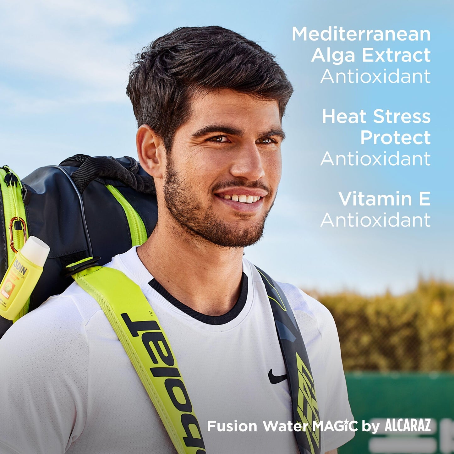 ISDIN Fotoprotector Fusion Water MAGIC by Alcaraz Facial Sunscreen with Ultralight Texture and Watery External Phase with Refreshing Effect, 50 ml