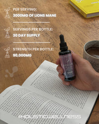 Cell Evolution Lions Mane Full Spectrum Liquid Mushroom Drops Supplement, Super Strength 90,000mg (15:1), Increased Focus, Energy & Decreased Brain Fog, Natural & Suitable for Vegans