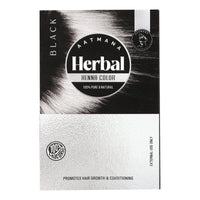 AATMANA Herbal Black Henna Hair Color with Goodness of 9 Herbs | Black Henna Mehndi for Hair, Make Hair Soft & Shiner Natural Hair Color for Men & Women 100g