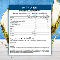 Applied Nutrition MCT Oil, for Paleo, Keto & Low Carb Diets, Energy Source No Carbs, Supports Fasting, Vegan Friendly from Sustainable Sources, Boosts Ketones, Ideal for Bulletproof Coffee, 490 ml