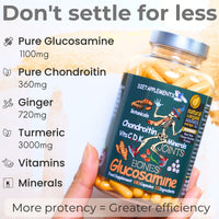 Dietapplements Glucosamine, Chondroitin, Turmeric, Vitamins for Bones, Joints 180 Capsules
