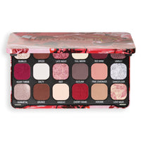 Revolution Beauty London Revolution Beauty, Forever Flawless Eyeshadow Palette, 18 Pigmented Makeup Shades of Mattes & Shimmers, Vegan & Cruelty-Free, Cherry Rebel Red