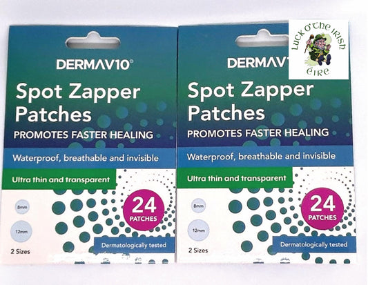 Generic Twin Pack DERMA V10 Spot Zapper Patches (48 Patches)+ Luck Of The Irish Sticker