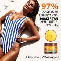 MXCZBSM 150ml Dark Tan Accelerator Cream - Fast-Acting Self Tanning Gel with Carrot & Olive Oils | Hydrating Sun-Kissed Glow for All Skin Types | Vegan & Cruelty-Free