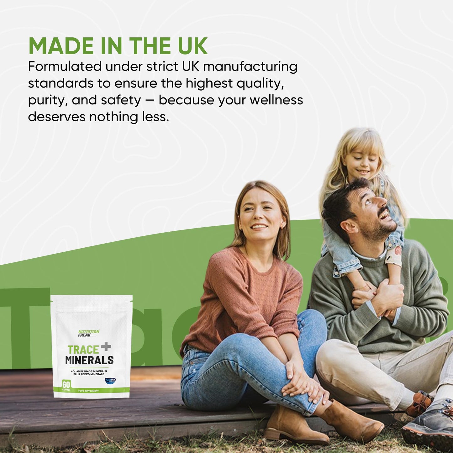 Freak Athletics Nutrition Freak Trace Minerals + 60 Capsules - Aquamin Trace Minerals a 70+ Nutrient-Dense Multimineral Complex Sourced from Marine Plant - UK Made