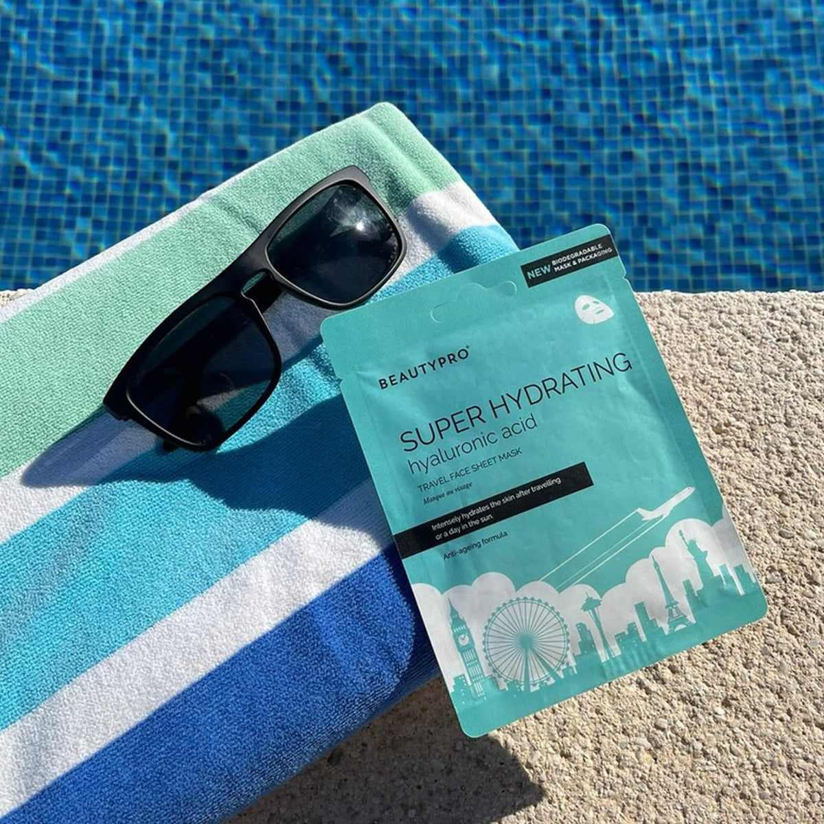 BeautyPro BEAUTYPRO SUPER HYDRATING Face Mask Hyaluronic Acid Bamboo Sheet Natural Moisturising Korean Skincare Brightens Tones Nourishes Combats Dry skin Multi Award Winning Brand