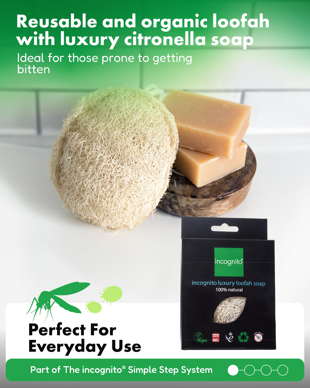 INCOGNITO Incognito Less Mosquito Luxury Loofah and Soap