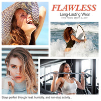 HEXIN TLM Color Changing Foundation, Colour Changing Foundation for Mature Skin, Long Lasting Waterproof Makeup Base Nude Face Cover Concealer Cream SPF (30 ml,2 Pack)