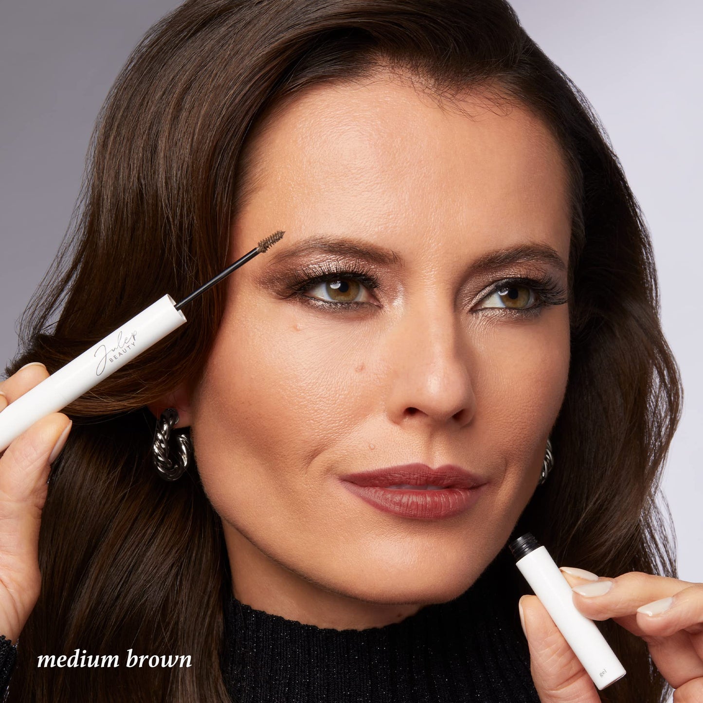 Julep Brow 101-2-in-1 Eyebrow Pencil and Tinted Brow Gel - Medium Brown - Waterproof - Thickening Silk Fibers - All Day Hold - Fill Define and Shape Brows