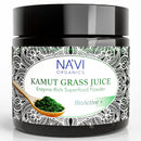 Na'vi Organics Raw Kamut Wheat Grass Juice Powder - Glass Jar - Premium Grade, Organic Certified Powder wholefood Supplement, 100 g