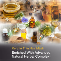 Vitamins Hair Mask Conditioner Keratin Treatment - Biotin Castor and Coconut Oil Deep Conditioning for Thin Fine Hair - Anti Frizz Moisturiser for Curly Straight Dry Damaged & Frizzy Hair