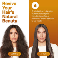 Organic Castor Oil with Rosemary, Argan, Jojoba, Almond & Coconut Oil - Natural Hair Loss Treatment